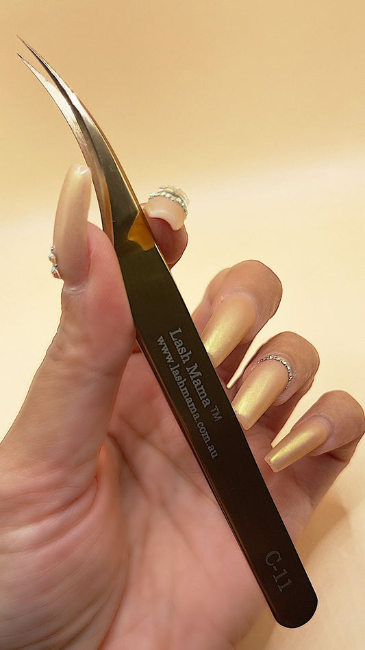 Rose Gold Tweezers - Curve