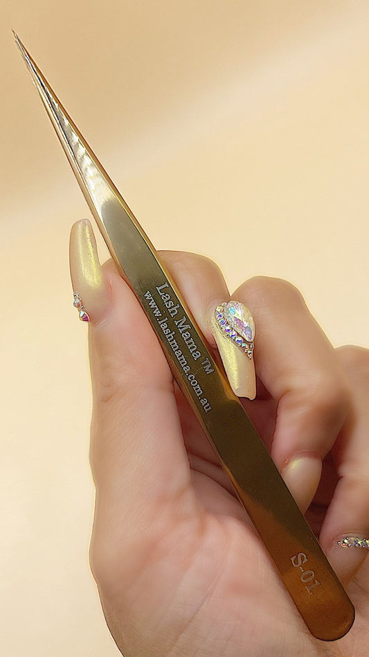 Rose Gold Tweezers - Straight